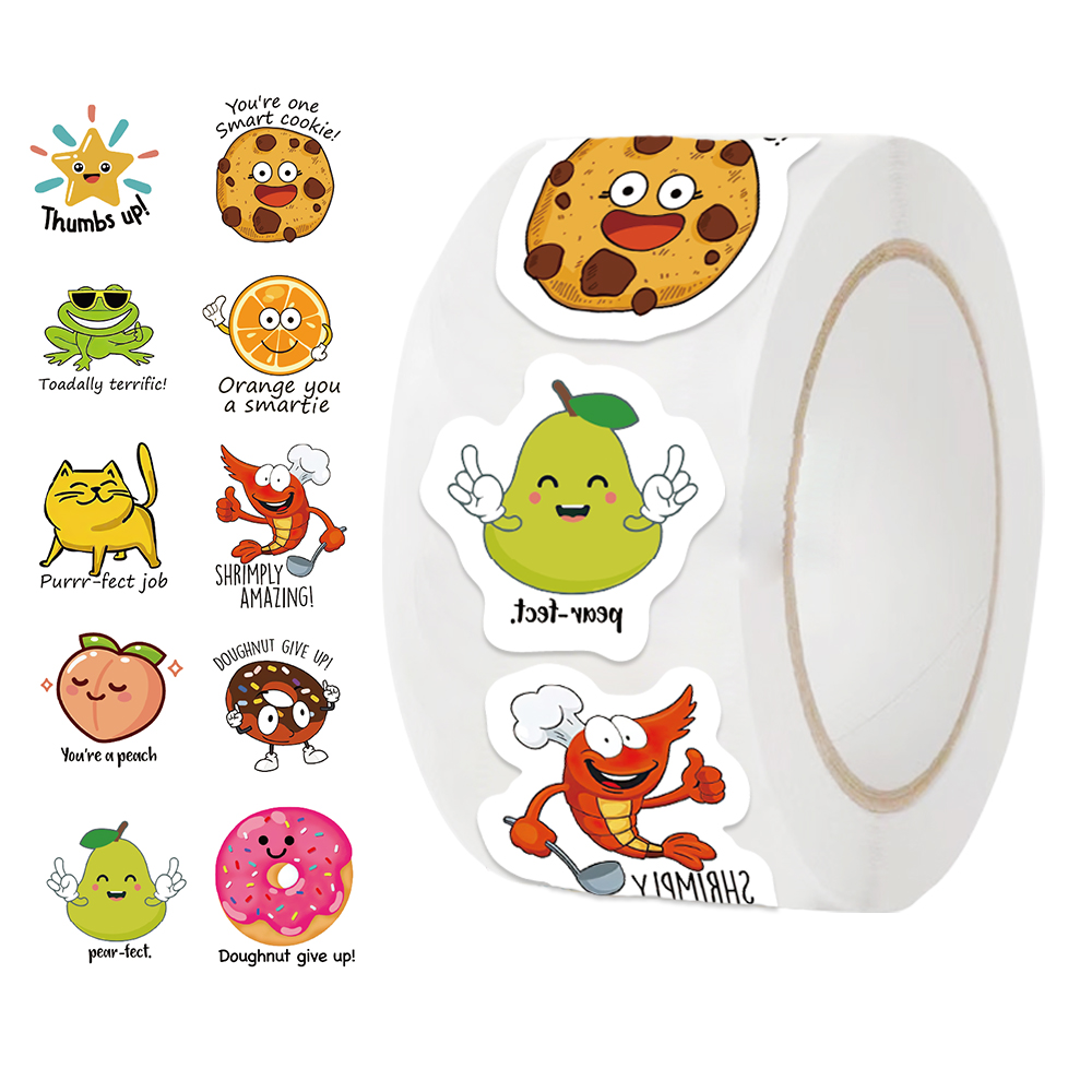 Kids Education Motivation - 500pcs 롤 스크랩북 교육을위한 귀여운 데칼