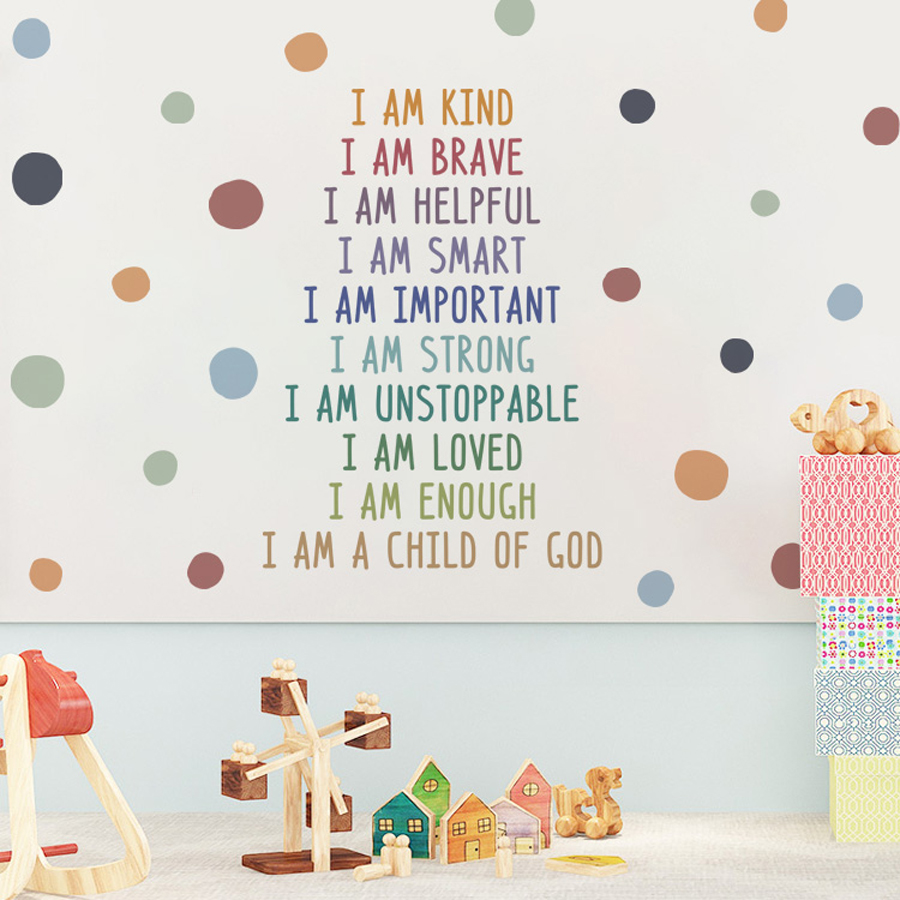 Kids Education Motivation - 긍정적 인 아이 교실 벽 그림