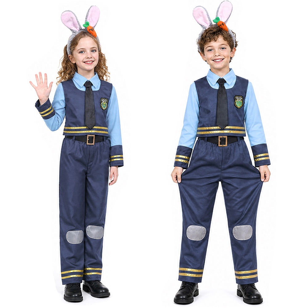 Kids Education School - 할로윈 어린이 경찰 주디 토끼 코스프레