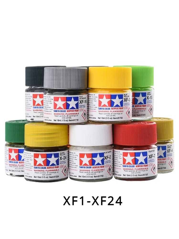 Tamiya Model Paint Set - 타미야 아크릴 페인트 XF1-XF24 플랫/매트 색상