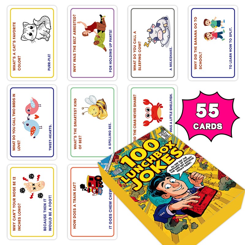 Kids Education Questions - 100개의 도시락 농담 카드 재미있는 질문
