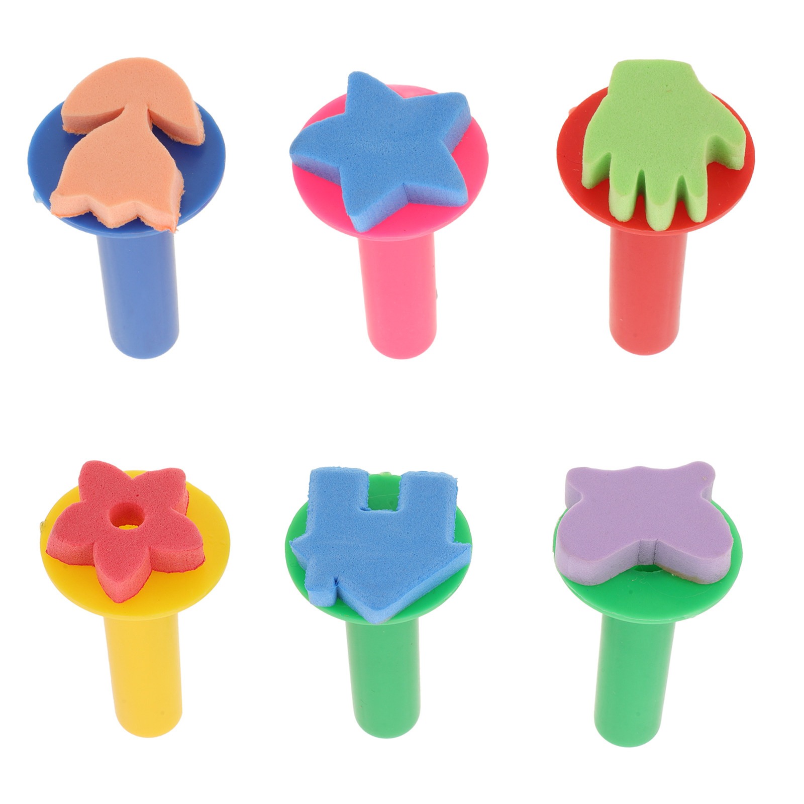 6Pcs 어린이 스폰지 스탬프 세트 안전한 Eva 페인 - Kids Education Tools 리뷰 및 가격