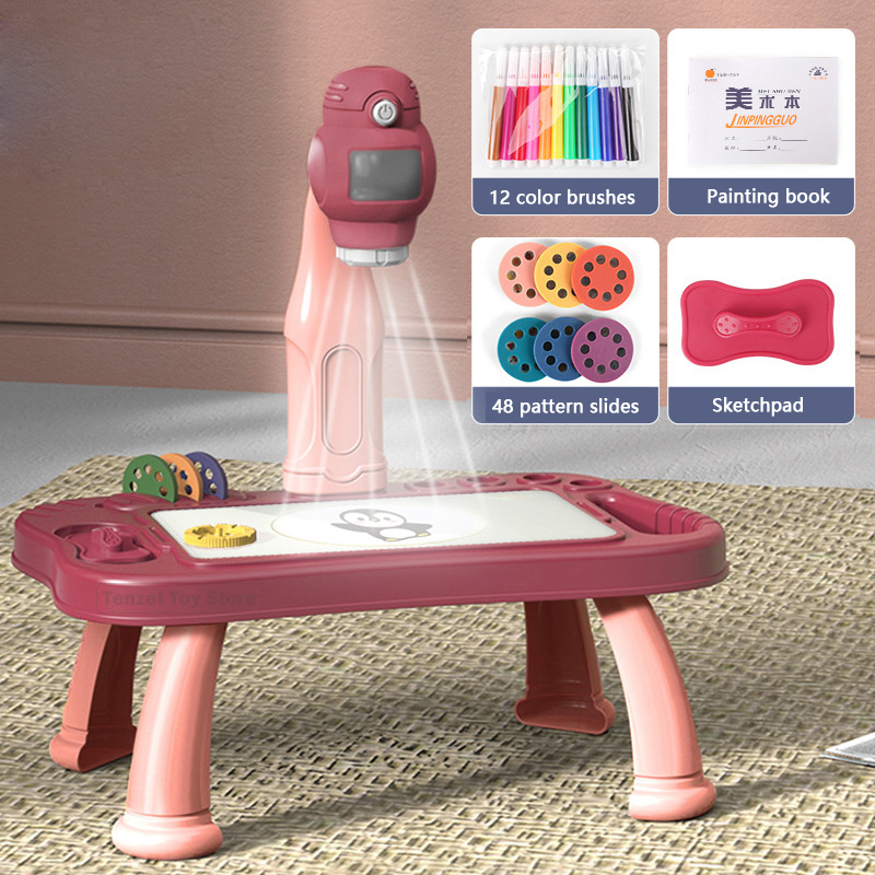 스마트 프로젝터 어린이 페인팅 테이블 세트 프로젝터,  - Kids Education Tools 리뷰 및 가격
