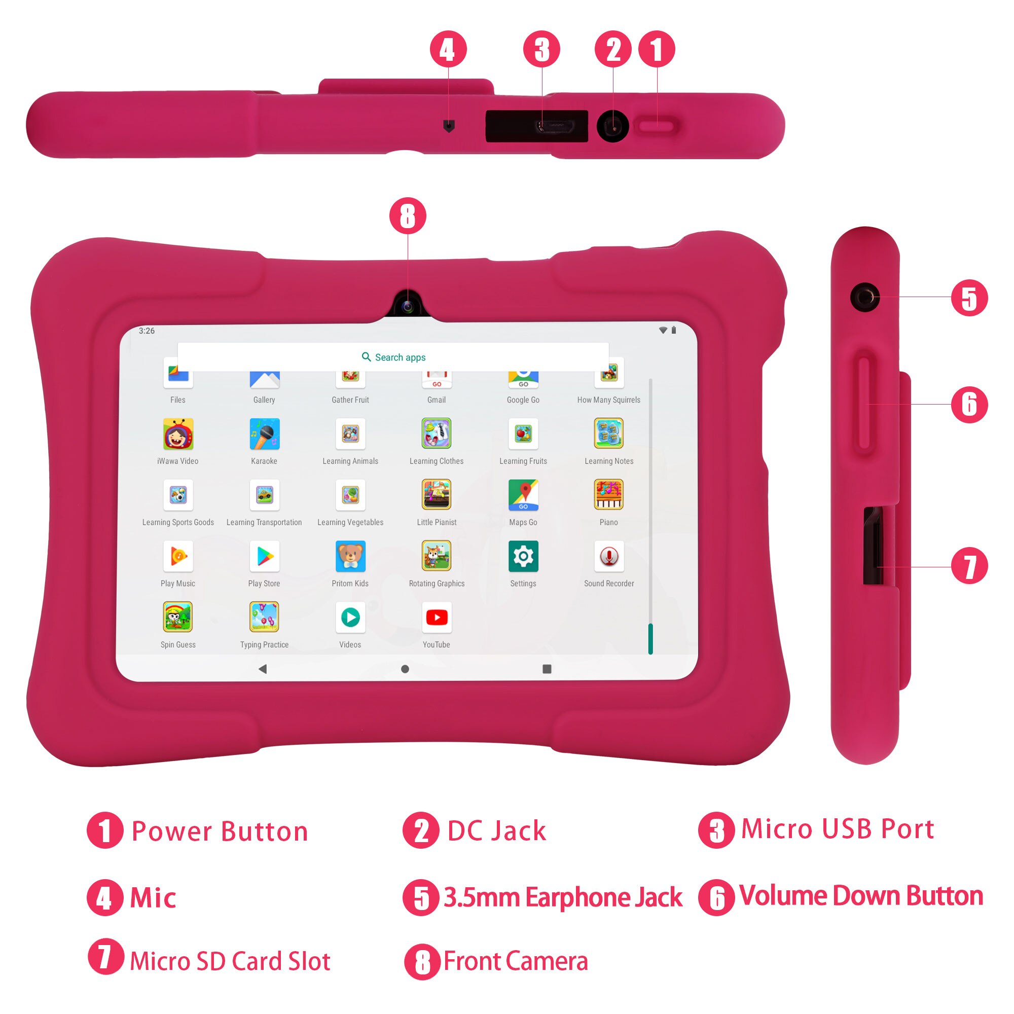 프리톰 7인치 키즈 태블릿 쿼드 코어 안드로이드 13  - Kids Education Software For Pc 리뷰 및 가격