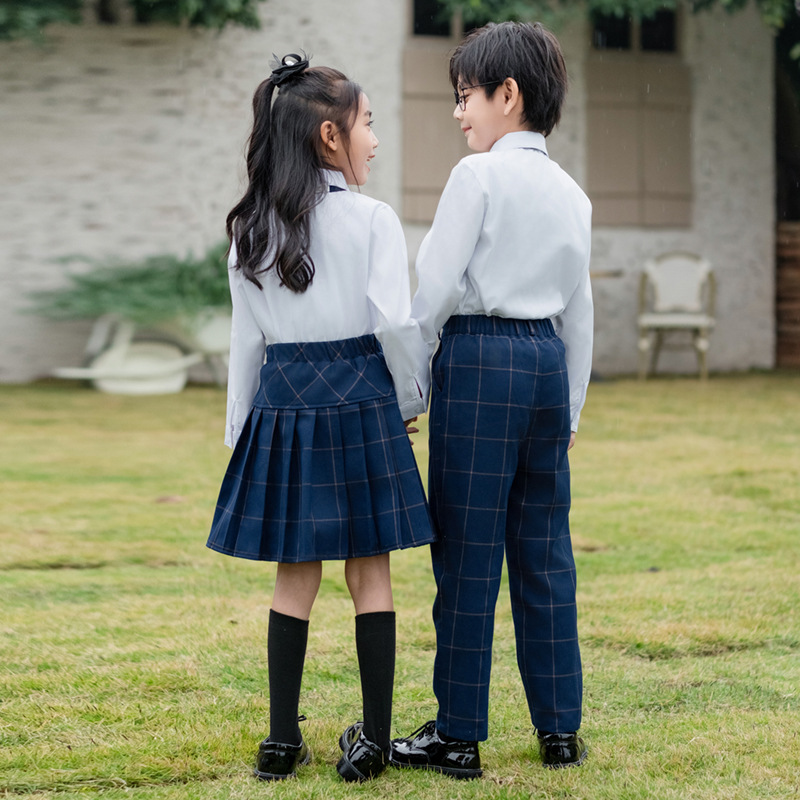 어린이 영국 격자 무늬 조끼 셔츠 정장 바지 소녀 양복 - Kids Education School 리뷰 및 가격