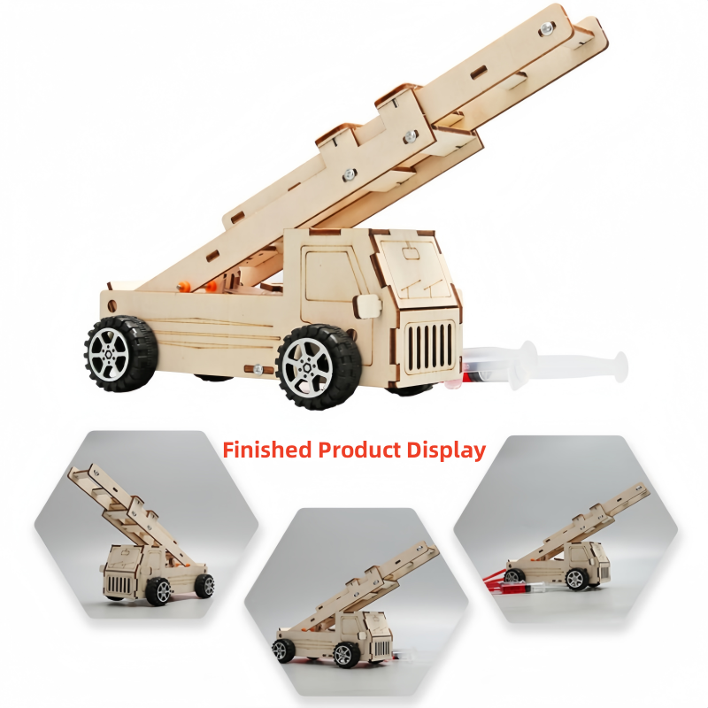 어린이를 위한 DIY 나무 사다리 소방차 모델 키트 - - Kids Education Tools 리뷰 및 가격