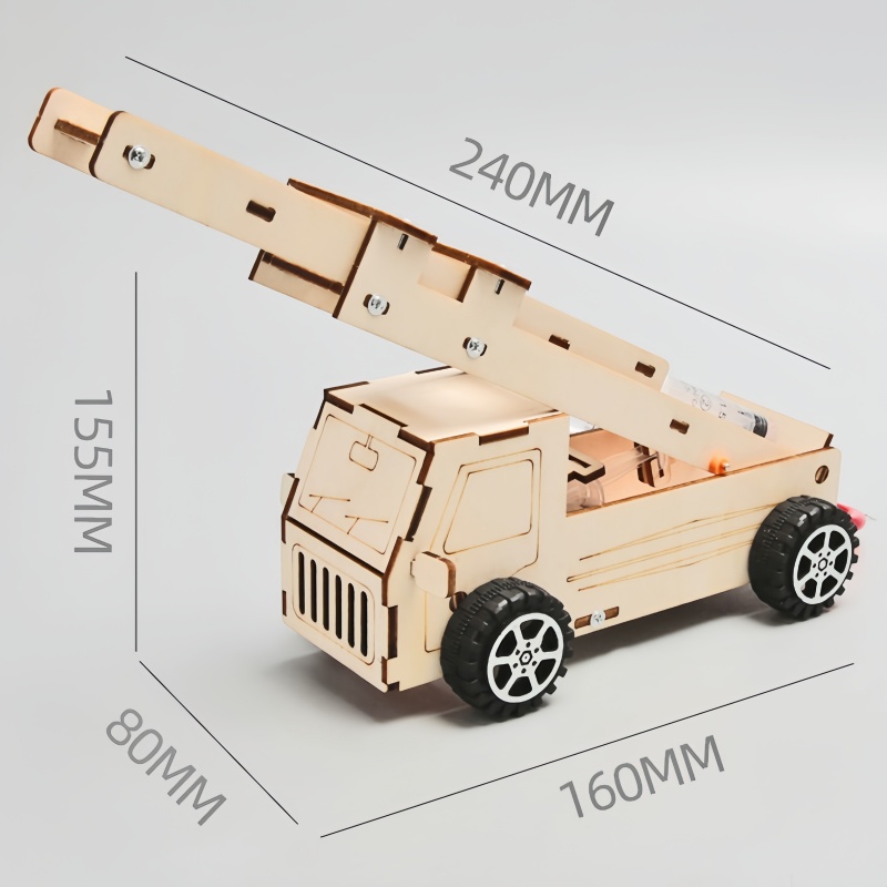 어린이를 위한 DIY 나무 사다리 소방차 모델 키트 - - Kids Education Tools 리뷰 및 가격