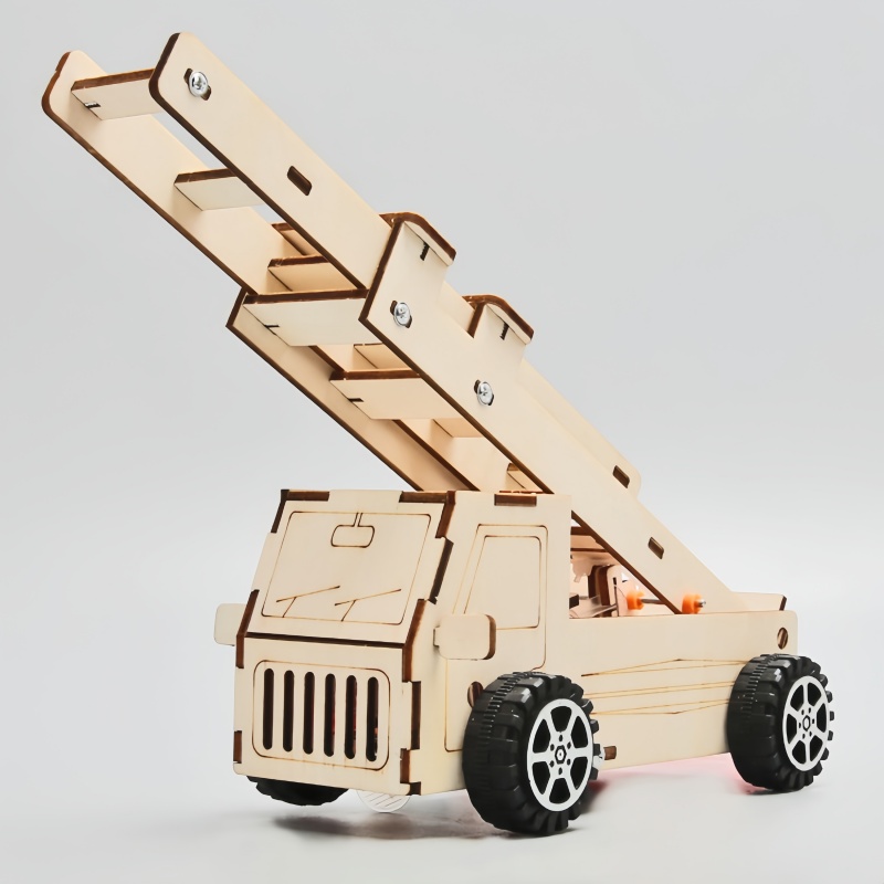 어린이를 위한 DIY 나무 사다리 소방차 모델 키트 - - Kids Education Tools 리뷰 및 가격