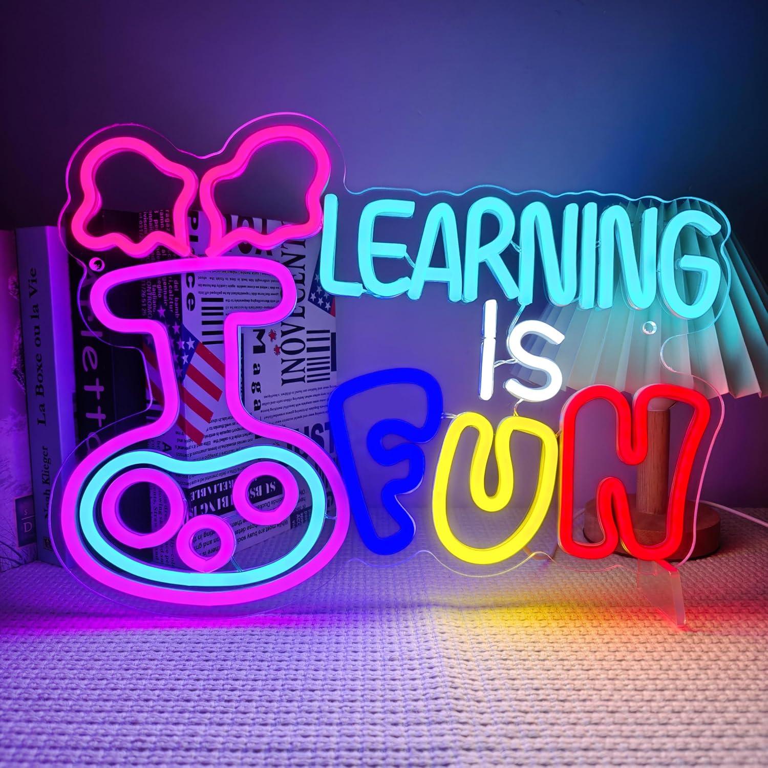 학습은 재미있다 네온사인 USB 조광 LED 조명 -  - Kids Education Motivation 리뷰 및 가격